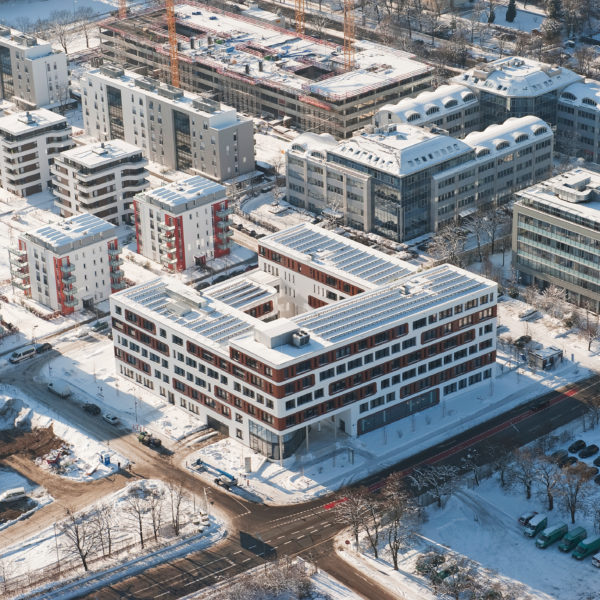 Domakstr. Putz und Aluminium Verbundmaterial Fassade Alucobond