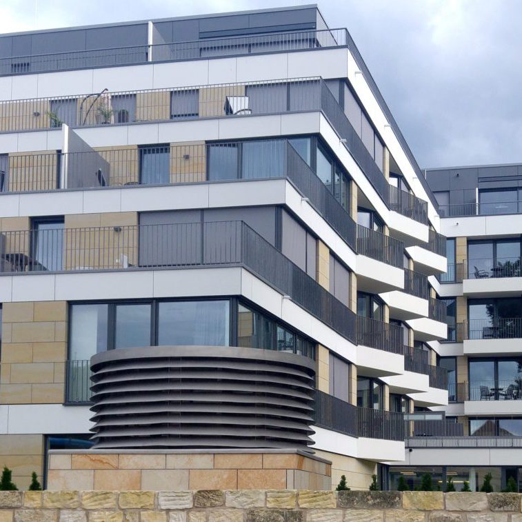 Residenz Am Zwinger Dresden - Hinterlüftete Faserzement Fassade - Eternit Equitone Tectiva