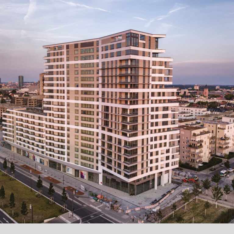 Prädium Frankfurt Hinterlüftete Faserzement Fassade Eternit Textura